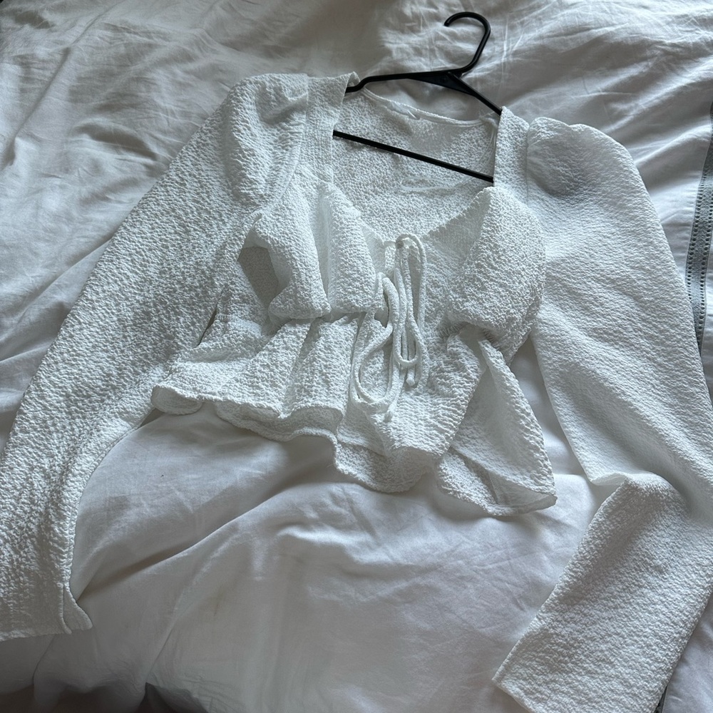 White Long Sleeve Top